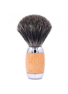 'S 100% Mixed Badger Luxury Shaving Brush - Deluxe Beechwood And Chrome Handle - Shaving Stand Included