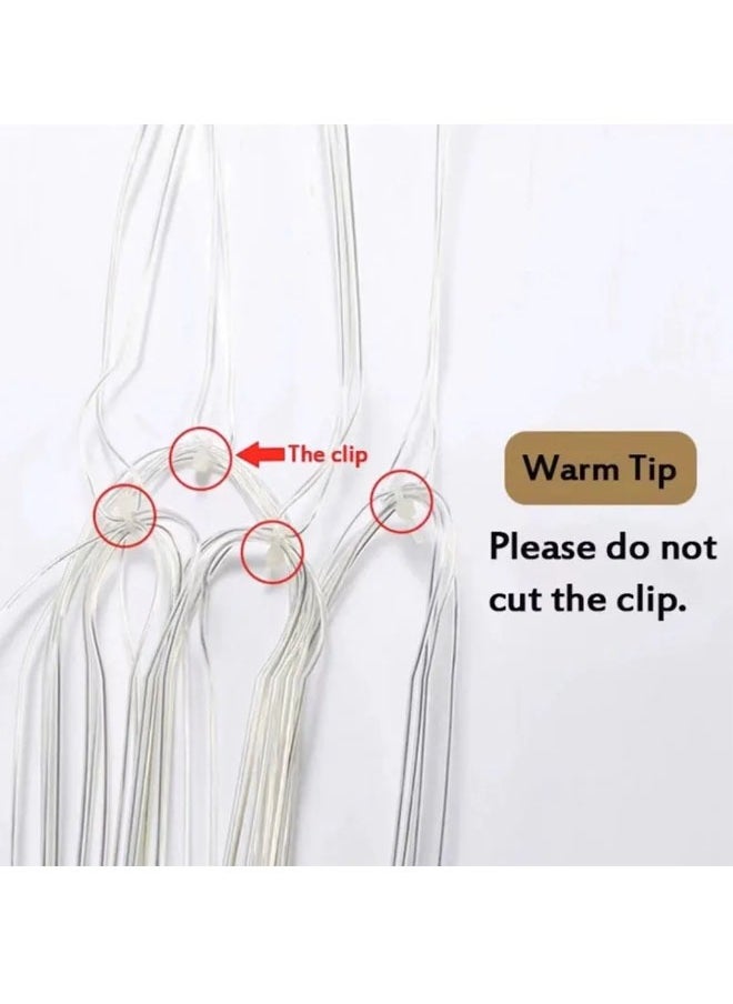 KLNAMAEAAN LED 5 pointed Star and Crescent Curtain String Waterproof Fairy Lights with Remote, Battery + USB Dual Power  - Image 5