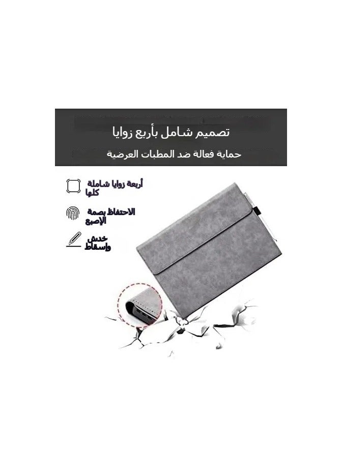 حافظة واقية لجهاز Surface Pro 11/Pro 10/Pro 9، غلاف متين مضاد للصدمات، متوافق مع لوحة مفاتيح Type Cover، غلاف تجاري عالي الجودة مع حامل قلم. - Image 4