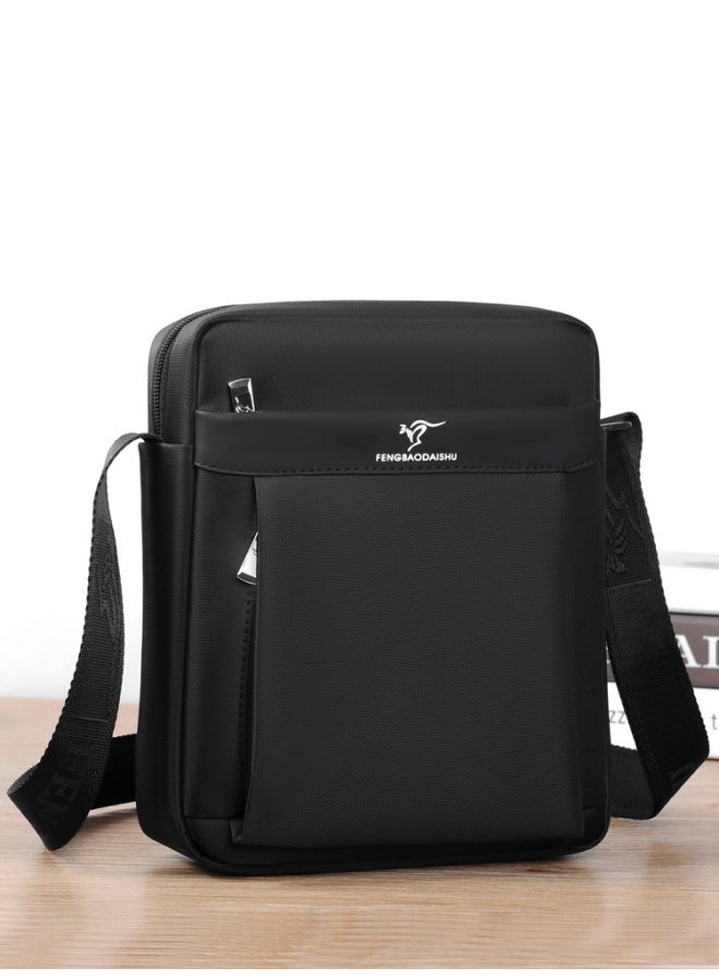 OxFord Cloth Men's Bag Men's Shoulder Bag Fashion Trendy Large Capacity Crossbody Bag Sports Casual Business Backpack-Color:023-4 BROWN - Image 2