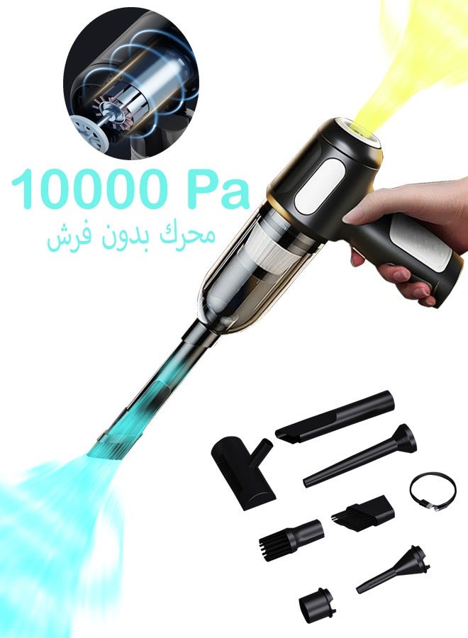 Generic Cordless Car Vacuum, Handheld Air Duster, 10kPa Brushless Suction Power, Cordless Portable Mini Keyboard Vacuum for Car, Office Desk  - Image 1