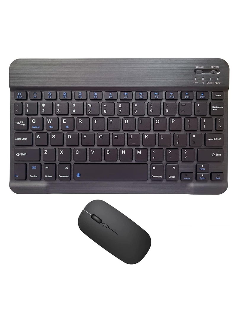 ELTRAZONE - Arabic and English Bluetooth Keyboard and Mouse Combo, Ultra-Slim Portable Compact Wireless Mouse Keyboard Set for IOS Android Windows Tablet Phone iPhone iPad Pro Air Mini - Image 1