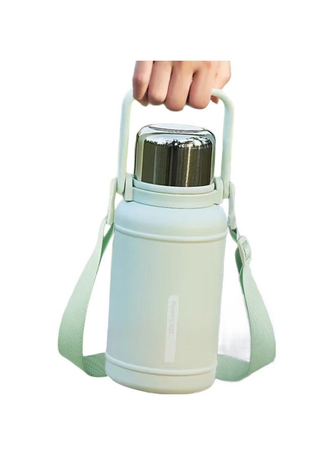 Joyoung Insulated Mug, 316L Stainless Steel, Large Capacity, For Men And Women, Outdoor Sports, Portable, Tea Cup, Wide-Body Cup, 1.6L, Green - Image 1