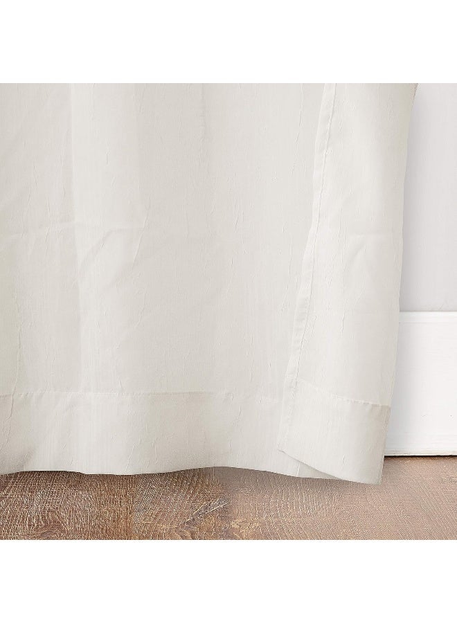 No. 918 No 918 Erica Crushed Sheer Voile Grommet Curtain Panel 51 x 84 - Image 4