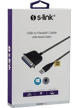 S-Link - Swapp SW-U614 Black 1.5 USB To Parallel (CN36M) Cable - Image 1