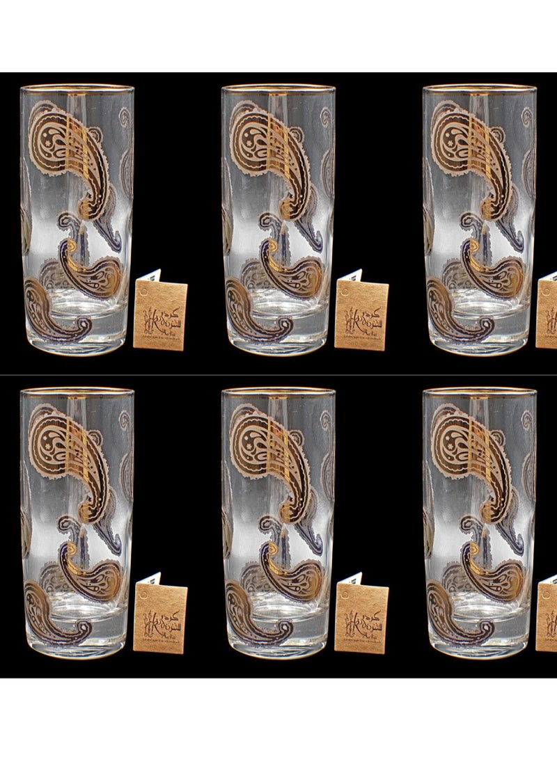 KuduArts Tumblers glass cups for water juice 6 pieces - Image 1