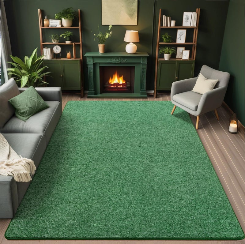 AROGAN Washable 5Ã—7 Living Room Rug, Modern Area Rugs with Soft Memory Foam for Bedroom, Minimalist Non-Slip Indoor Floor Carpet for Dining Room Office Kids Playroom Decor, Sage Green - Image 2