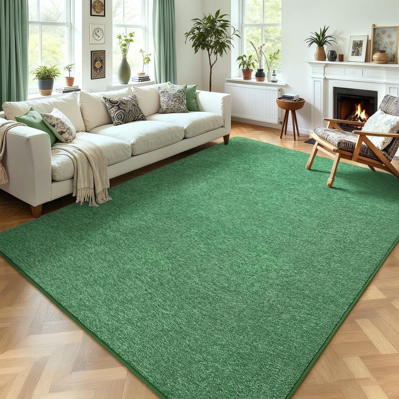 AROGAN Washable 5Ã—7 Living Room Rug, Modern Area Rugs with Soft Memory Foam for Bedroom, Minimalist Non-Slip Indoor Floor Carpet for Dining Room Office Kids Playroom Decor, Sage Green - Image 1
