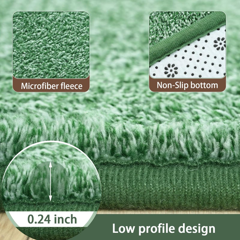 AROGAN Washable 5Ã—7 Living Room Rug, Modern Area Rugs with Soft Memory Foam for Bedroom, Minimalist Non-Slip Indoor Floor Carpet for Dining Room Office Kids Playroom Decor, Sage Green - Image 5