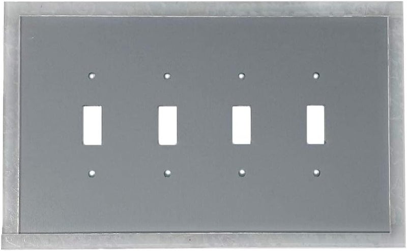 Mirart GlassAlike Quad Single Toggle Switch Acrylic Mirror Switch Plate - Image 2