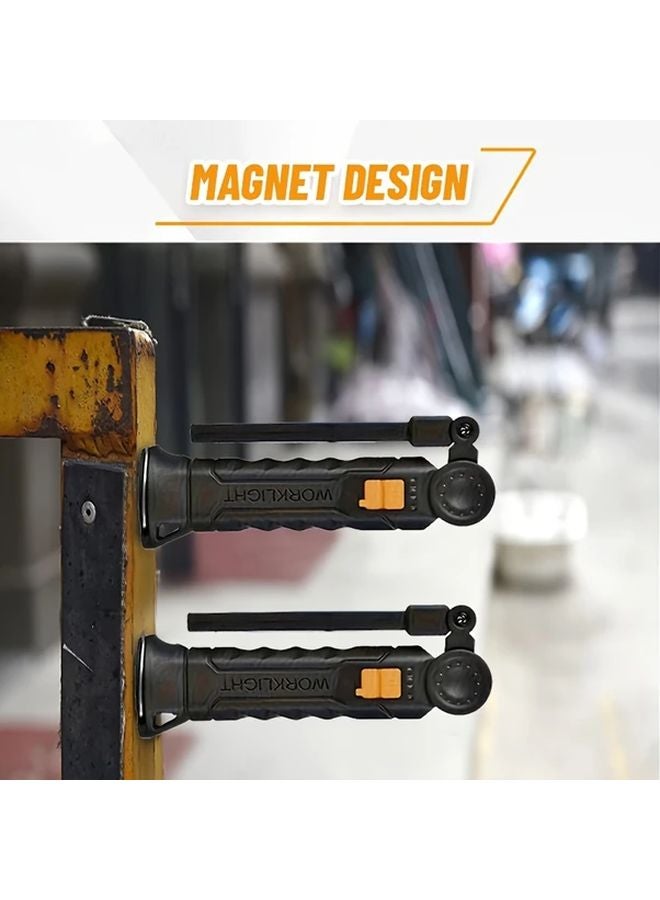 1pc MACROCOSM Powerful LED Flashlight USB C Rechargeable Magnetic Base Foldable Torch - Image 5