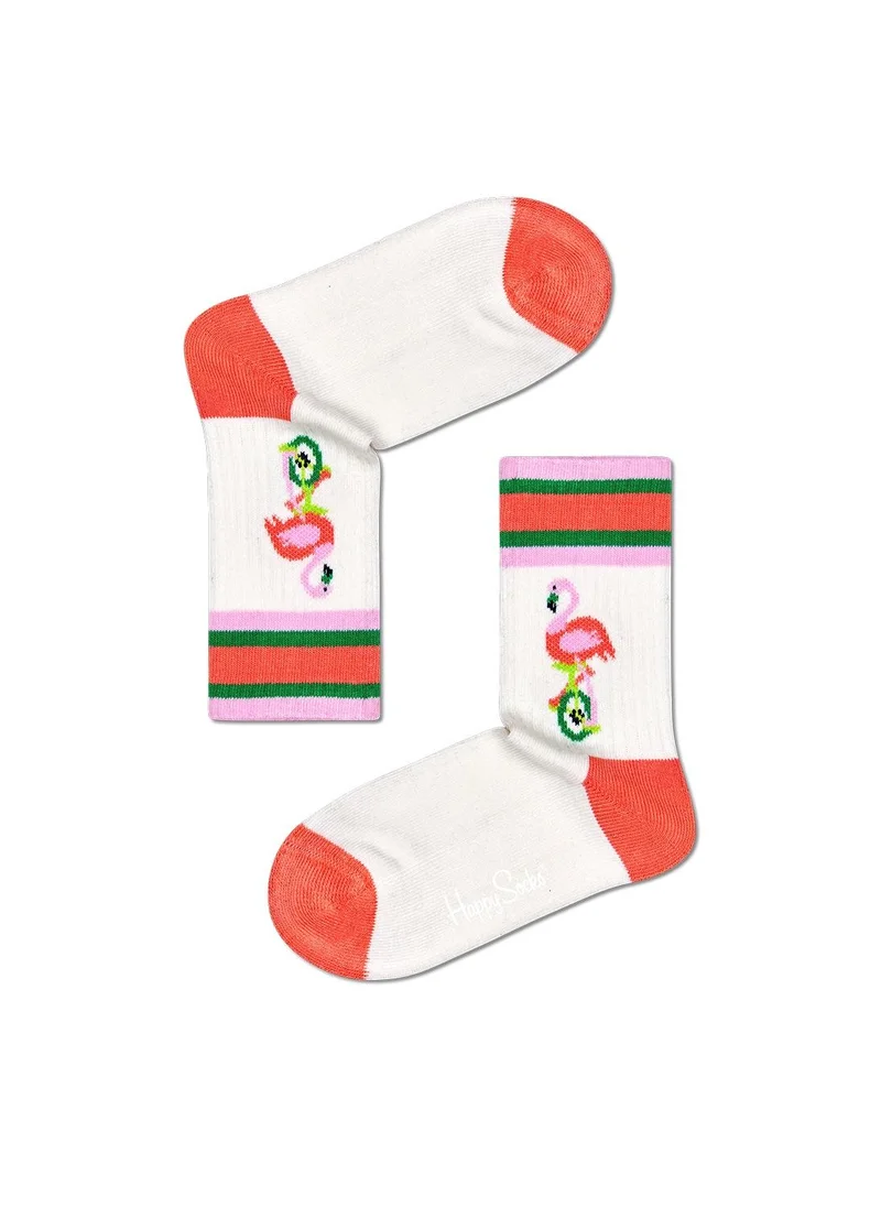 هابي سوكس KIDS FLAMINGO RIB SOCK
