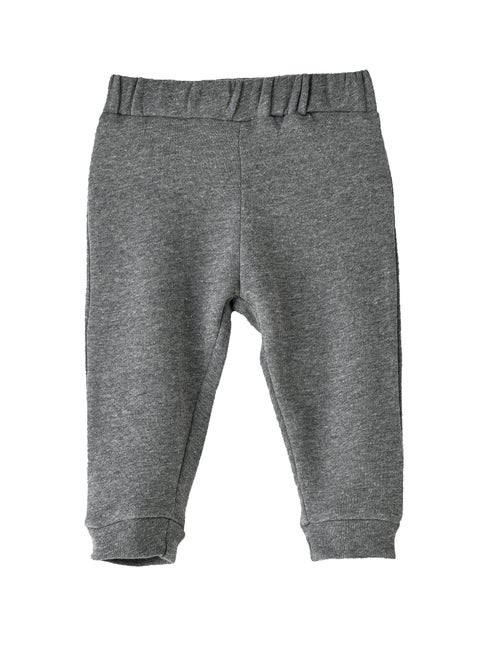 Boys' Solid Grey Elastic Waist Joggers