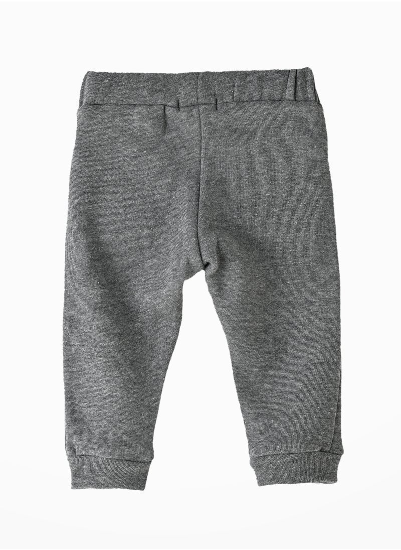JAM Boys' Solid Grey Elastic Waist Joggers  - Image 2
