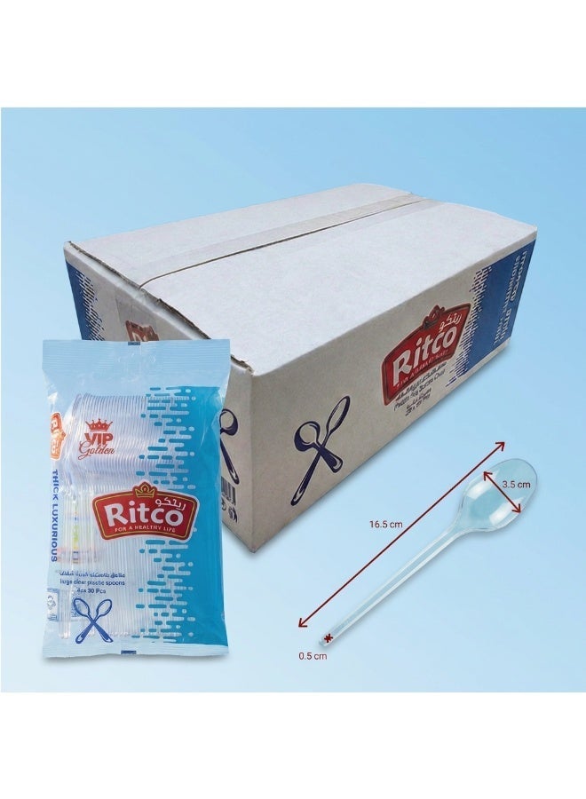 Ritco Carton Of Clear Plastic (1000 Spoons/Carton) - Image 2