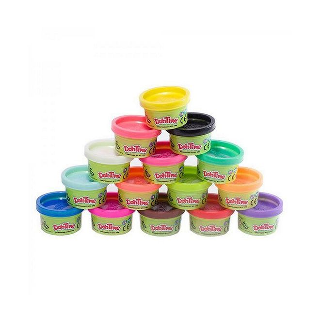 DohTime Rainbow Play Dough Party Pack for Kids - 15 Colors, 442g, Non-Toxic, Creativity & Motor Skills Development Set - Image 1