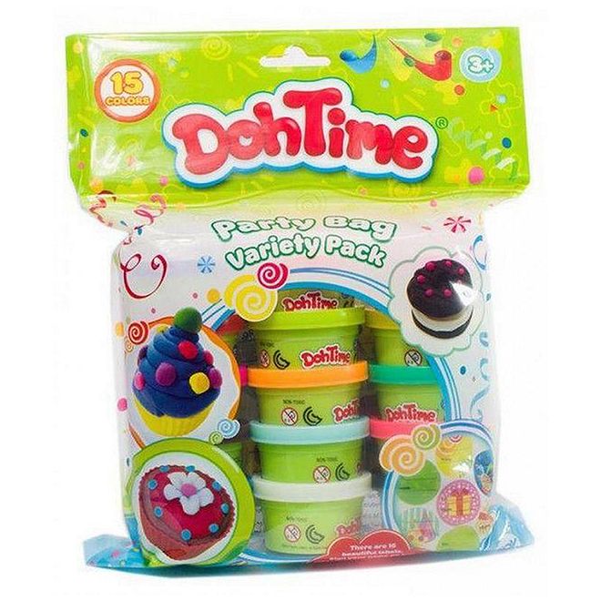 DohTime Rainbow Play Dough Party Pack for Kids - 15 Colors, 442g, Non-Toxic, Creativity & Motor Skills Development Set - Image 3