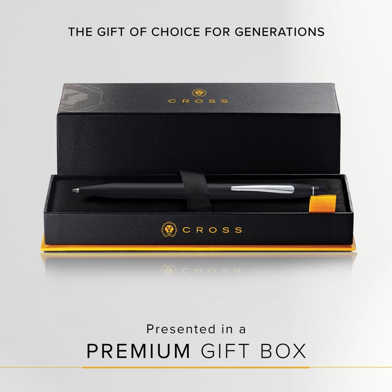 Cross قلم حبر جاف قابل لإعادة التعبئة من كروس، قلم متوسط، يشمل علبة هدايا فاخرة - أسود لامع كلاسيكي - Image 5