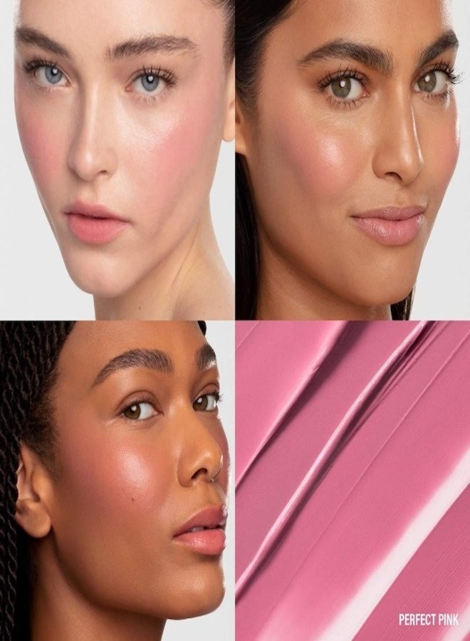 MAKEUP BY MARIO Soft Pop Plumping Cream Blush Veil 5g – Shade Perfect Pink – Cool Pink, Hydrating, Buildable, Luminous Finish - Image 2