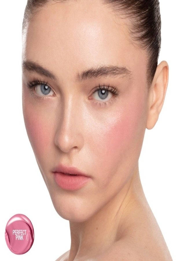 MAKEUP BY MARIO Soft Pop Plumping Cream Blush Veil 5g – Shade Perfect Pink – Cool Pink, Hydrating, Buildable, Luminous Finish - Image 3