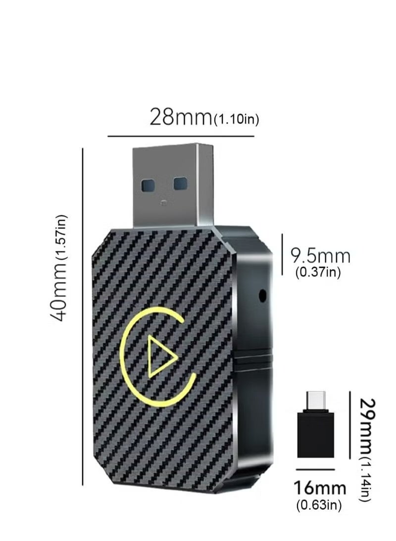 HAVEN 2 in 1 Wireless Carplay Auto Adapter Mini Box with Bluetooth 5.0 and WiFi for Wired CarPlay/Auto Cars - Image 4