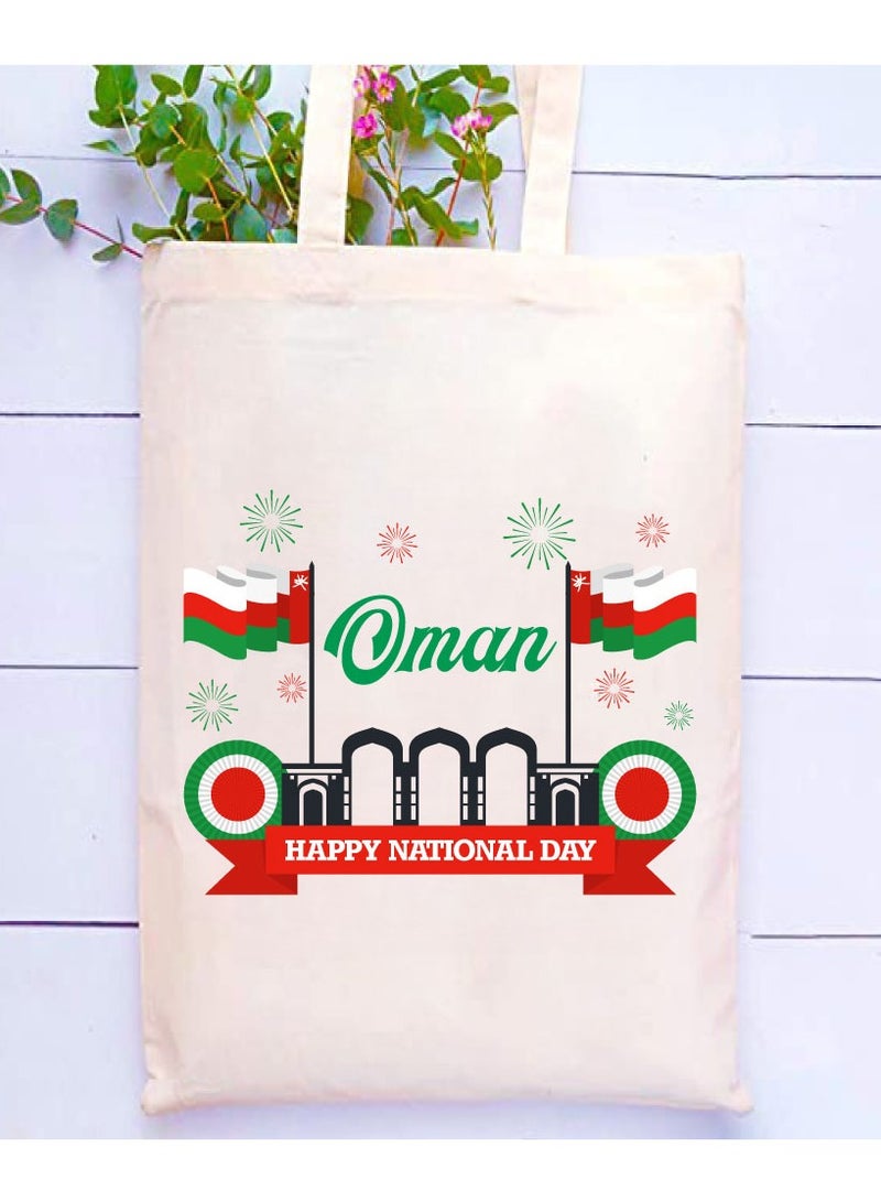 Oman National Day Cotton Tote Bag A Reusable And Eco-Friendly Way To Show Your Omani Spirit - Image 2