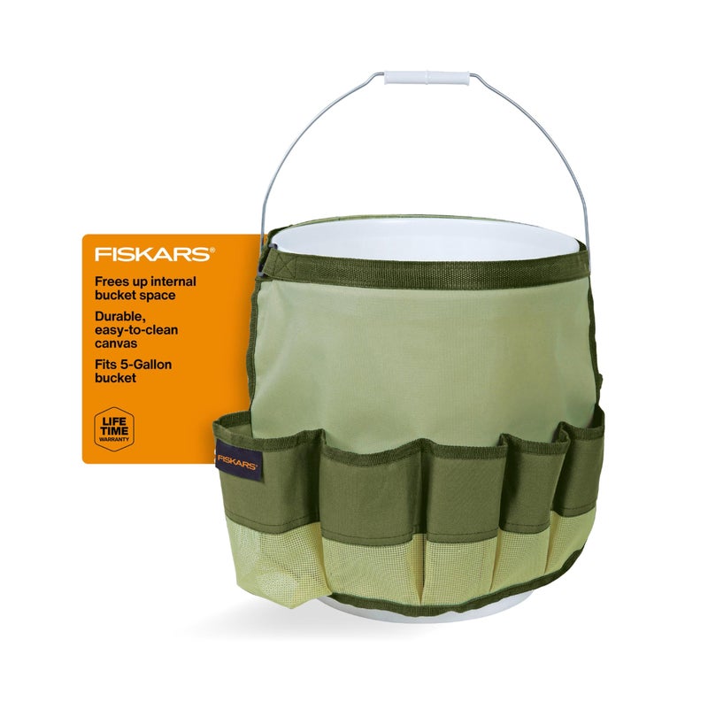 Fiskars Garden Tool Bucket Caddy 5 Gal, (Bucket and Tools Not Included) - Image 1