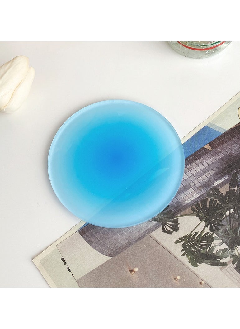 Hanghaijia Acrylic Cup Mat Tabletop Protection Pad, Reusable Colorful Round Home Hotel Restaurant Drink Coasters  - Image 2