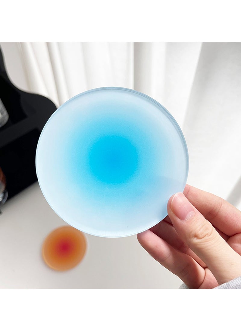 Hanghaijia Acrylic Cup Mat Tabletop Protection Pad, Reusable Colorful Round Home Hotel Restaurant Drink Coasters  - Image 5
