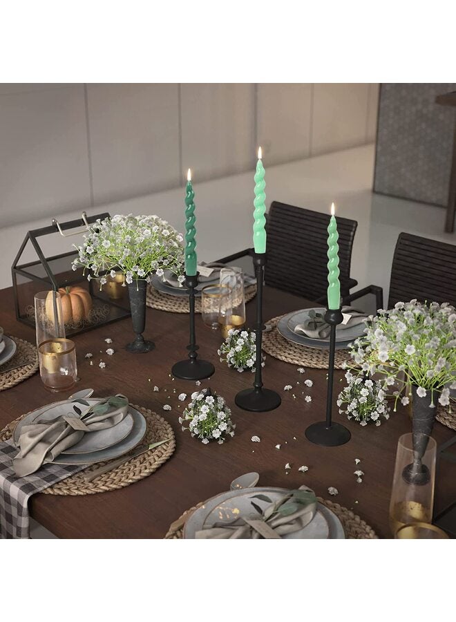 4PCS Spiral Taper Candles for Home, Weddings, Birthday Parties and Home Decor, Birthday Gifts, 10 Inches Tall (White) - Image 5