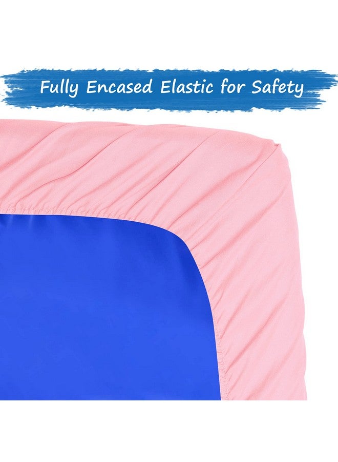 Coldwind Nap Mat Sheet 24" x 48" x 4" Fitted Elastic Corners Preschool Day Care Rest Nap Mat Cover, Soft & Breathable Baby Sheets for Regalo My Cot Portable Toddler Bed and Joovy Travel Cot, Pink - Image 4
