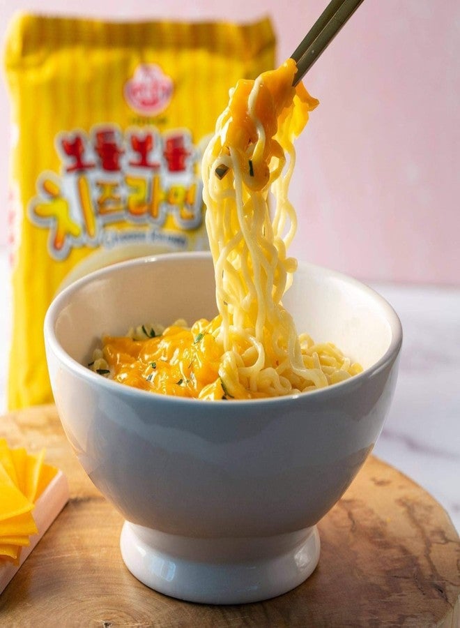 Ottogi Cheese Ramen Korean Style Instant Noodles Rich Flavor with Savory Cheese 111gm, Pack of 2 (222g) | Veg & Authentic Korean Ramen Noodles | The Product of Korea - Image 2