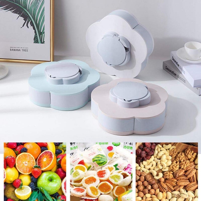 Stavae Stavae Candy Box Serving Rotating Tray Spice Storage -Dry Fruit, Chocolate, Snacks Storage Box with Mobile Phone Stand with 5 Compartments, Spice Storage, (MultiColor) - Image 2