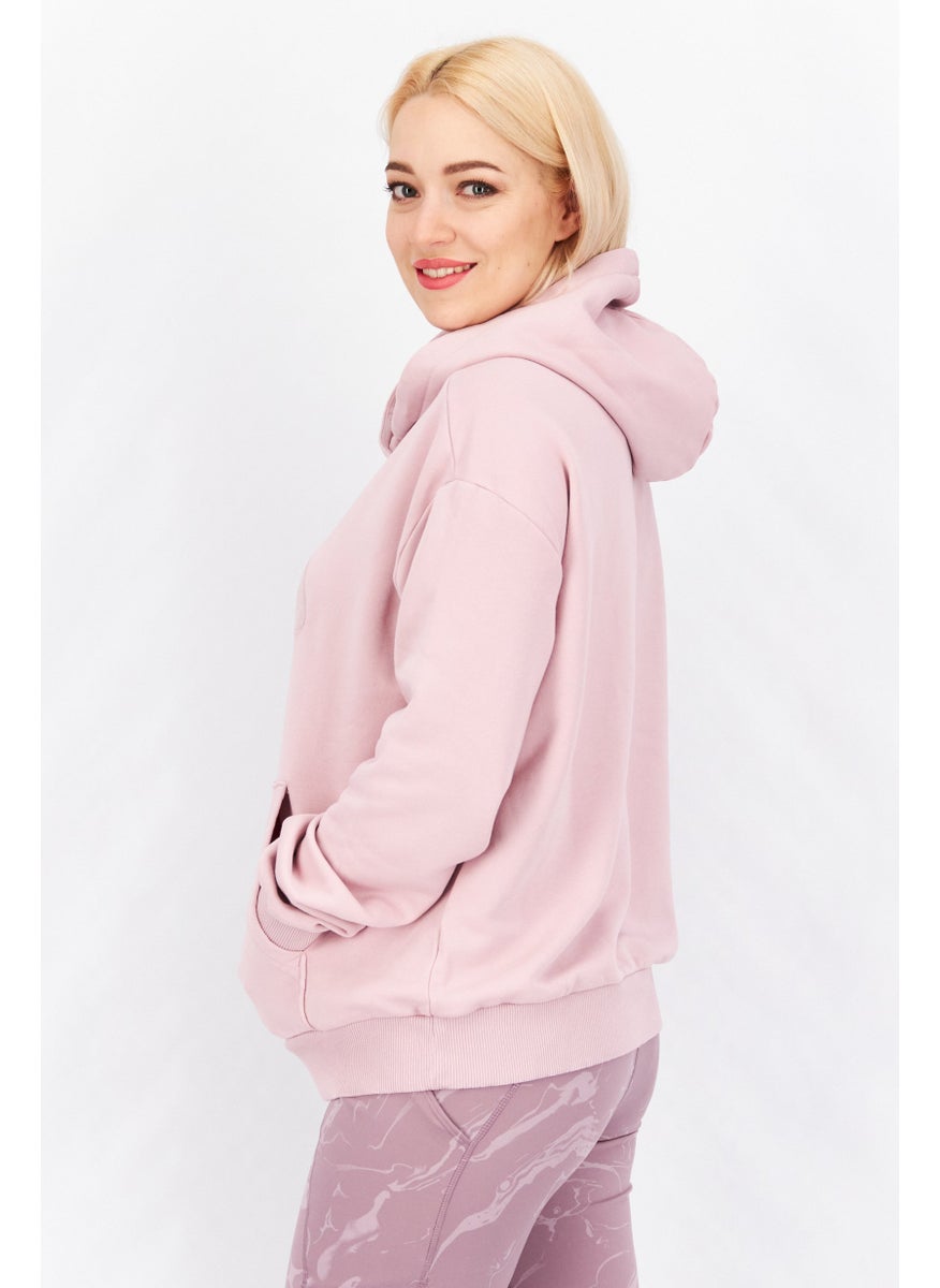 Women Sportswear Fit Long Sleeve Hooded Sweatshirt, Pink - pzsku/ZAAB070CB7763F1BE5CF4Z/45/_/1737727810/b29b25ab-069a-4d48-bfe9-2db6b3f639d1