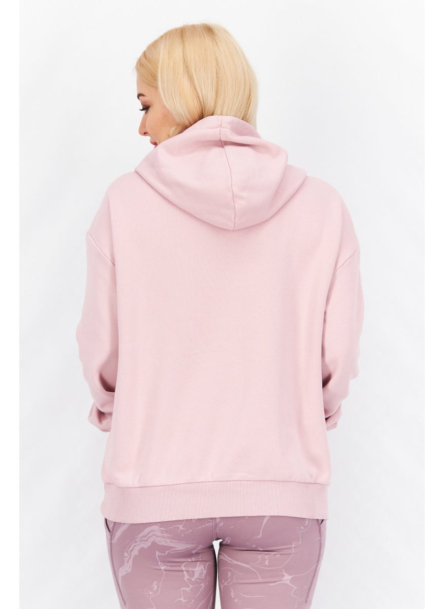 Women Sportswear Fit Long Sleeve Hooded Sweatshirt, Pink - pzsku/ZAAB070CB7763F1BE5CF4Z/45/_/1737727813/75be107b-ae22-4c44-a7c9-e420dbbf16a0