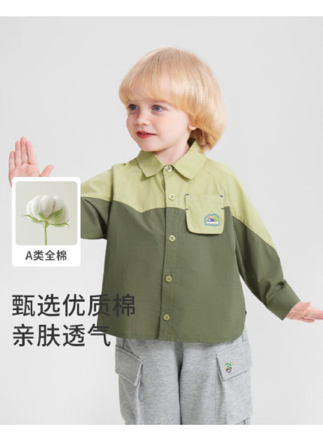 Baby Shirt Spring/autumn Boys' Top Shirt Children's Coat Outdoor Spring/autumn Wear Girls' Top - Image 1