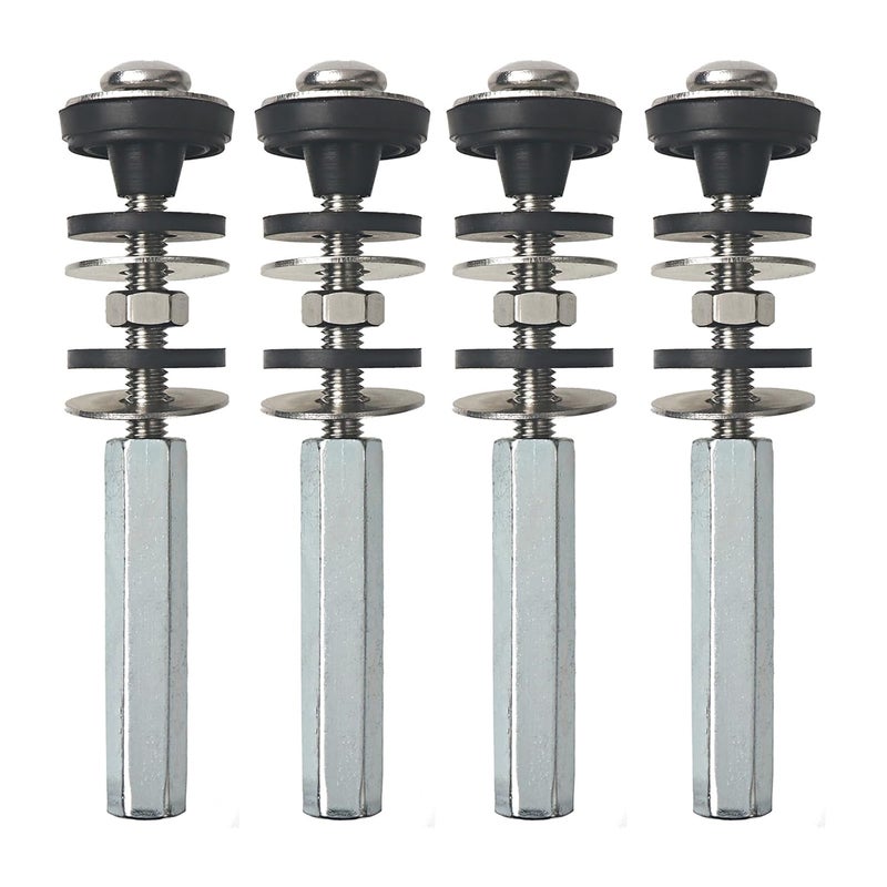QDOCURO Upgraded Toilet Tank to Bowl Bolt Replacement Kit, Universal Heavy Duty Toilet Tank Bolts with Extra Long Nuts, Waterproof and Rustproof Stainless Steel (4 PCS) - Image 1