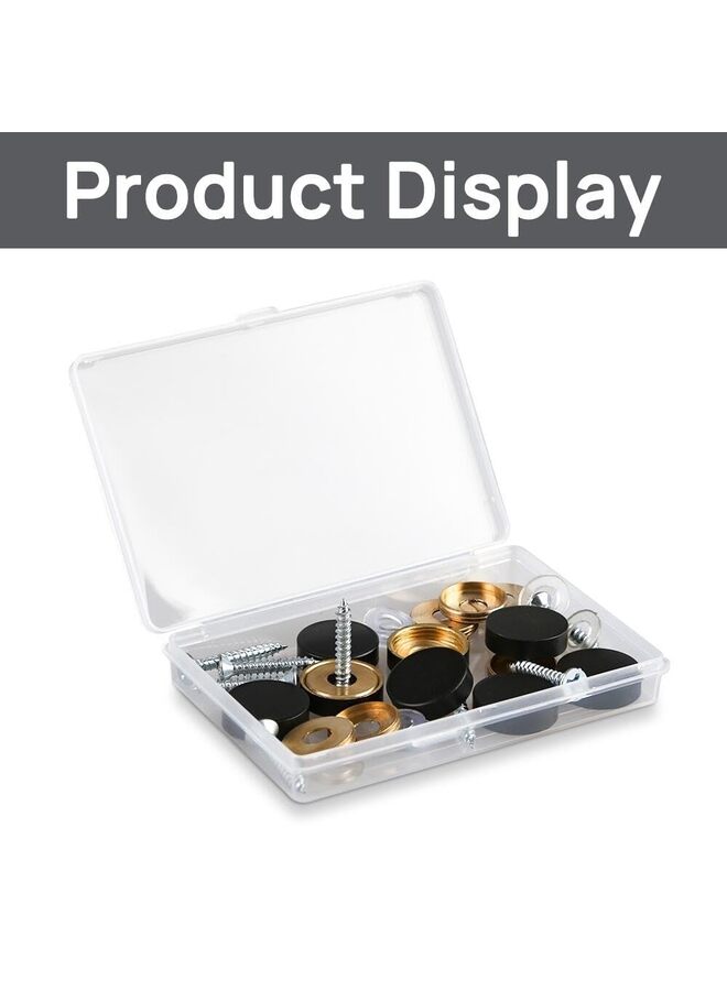 12 Pcs Mirror Screws with Decorative Caps Solid Brass Screw Cap Nails Mirror Screws Fasteners ?16mm (Size : Black) - Image 2