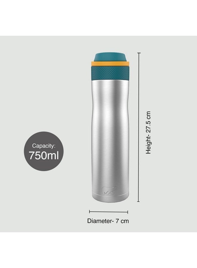 Headway Headway Oslo Thermosteel Water Bottle with Infuser Cosmic Grey 750 ml - 2 Years Brand Warranty | Triple Layer Vacuum Insulated Flask | Hot for 8+ Hours & Cold for 18+ Hours | Ideal for Home & Office - Image 2
