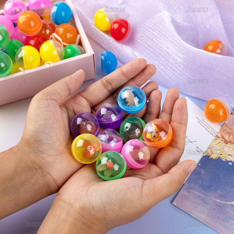 AUEAR, Colorful Small Round Capsules 1.1 Inch Vending Machine Empty Plastic Gumball Containers for Party Favor Prize (250 Packs) - Image 5