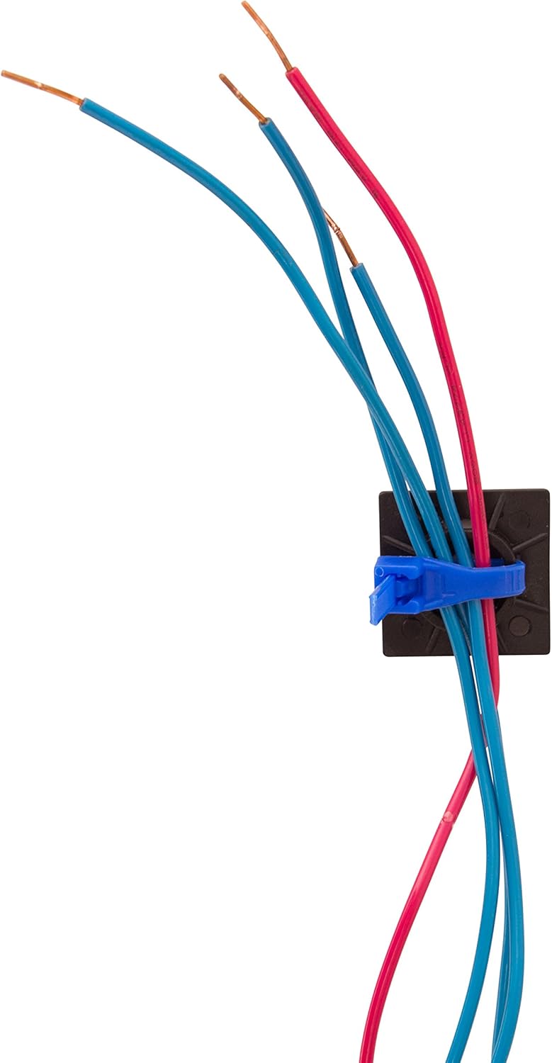 Gardner Bender Mb-20Uvb Cable Tie Mounting Base, 1 Inch. X 1 Inch., Wire/Cord Management Industrial And Household Use, 100 Pk., Uv Resistant Black - Image 3