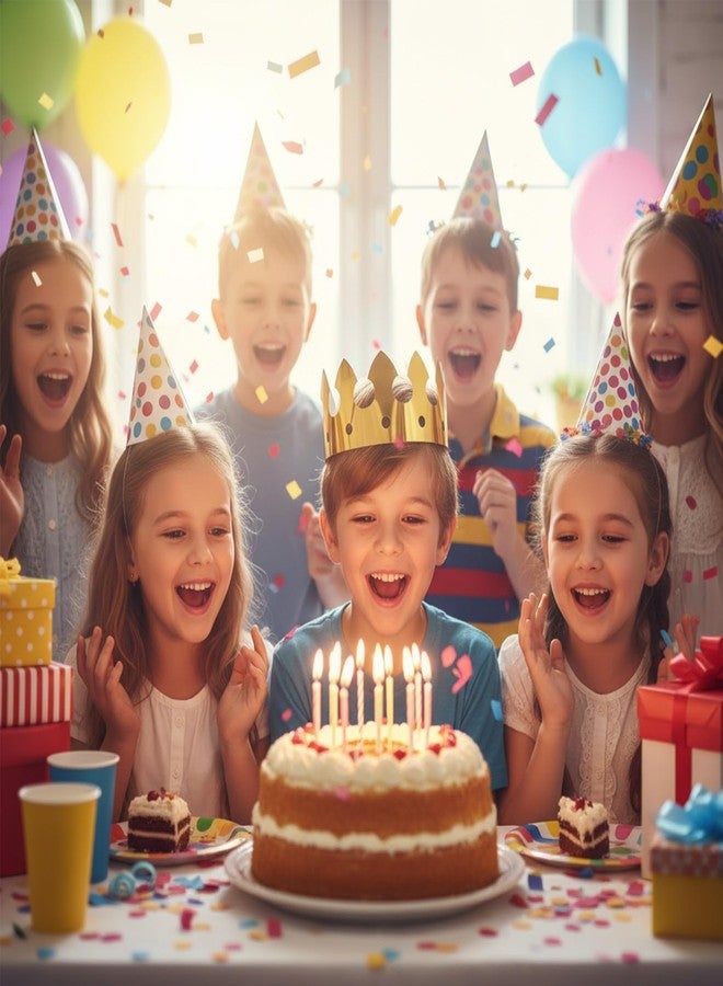 xozeooeu 100 Pcs Gold Paper Crowns for Birthday Party, Bulk Classic Gold Foil Crown Hats for Adults & Little People, Party Favors for Wedding, Celebration - Image 5