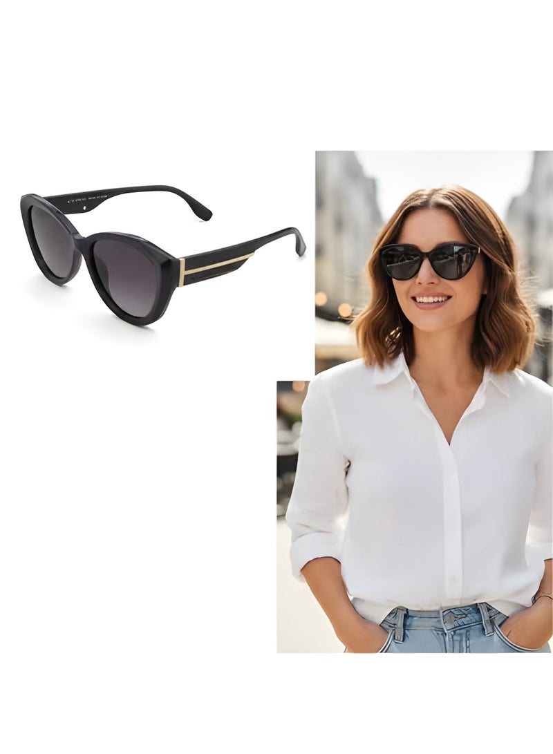 sunglasses in black with a cat-eye design, code 7