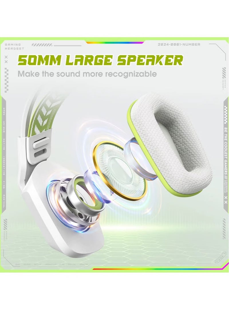 onikuma X13 RGB Colorful Lighting Wired Gaming Headset with Microphone – Immersive Stereo Sound, Noise-Cancelling Mic, Adjustable Headband, Soft Cushioned Ear Cups – Comfortable for Long Sessions, Ideal for Gaming, Streaming, and Communication – Compatible with PC, PS4, Xbox, and Mobile  - Image 2