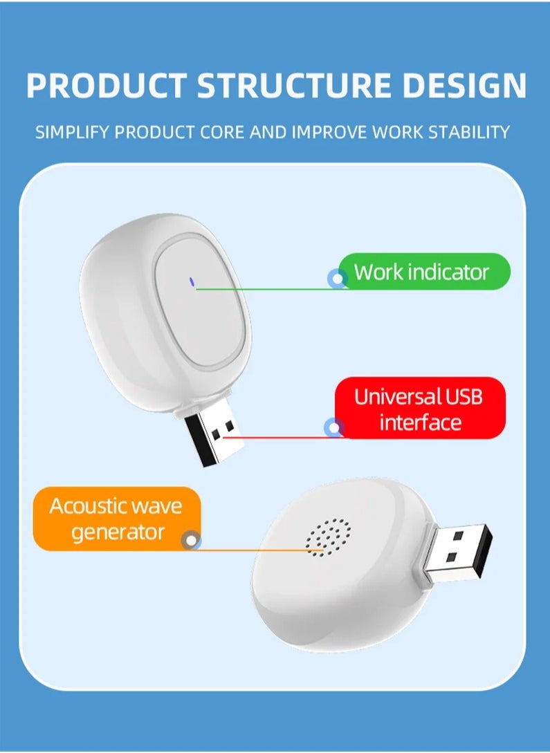 Generic - USB Ultrasonic Mosquito Repeller Roaches Bed Mouse Rodent-Mosquito-Repeller 360° Indoor Efficient Controls Repellers Accessories - Image 1