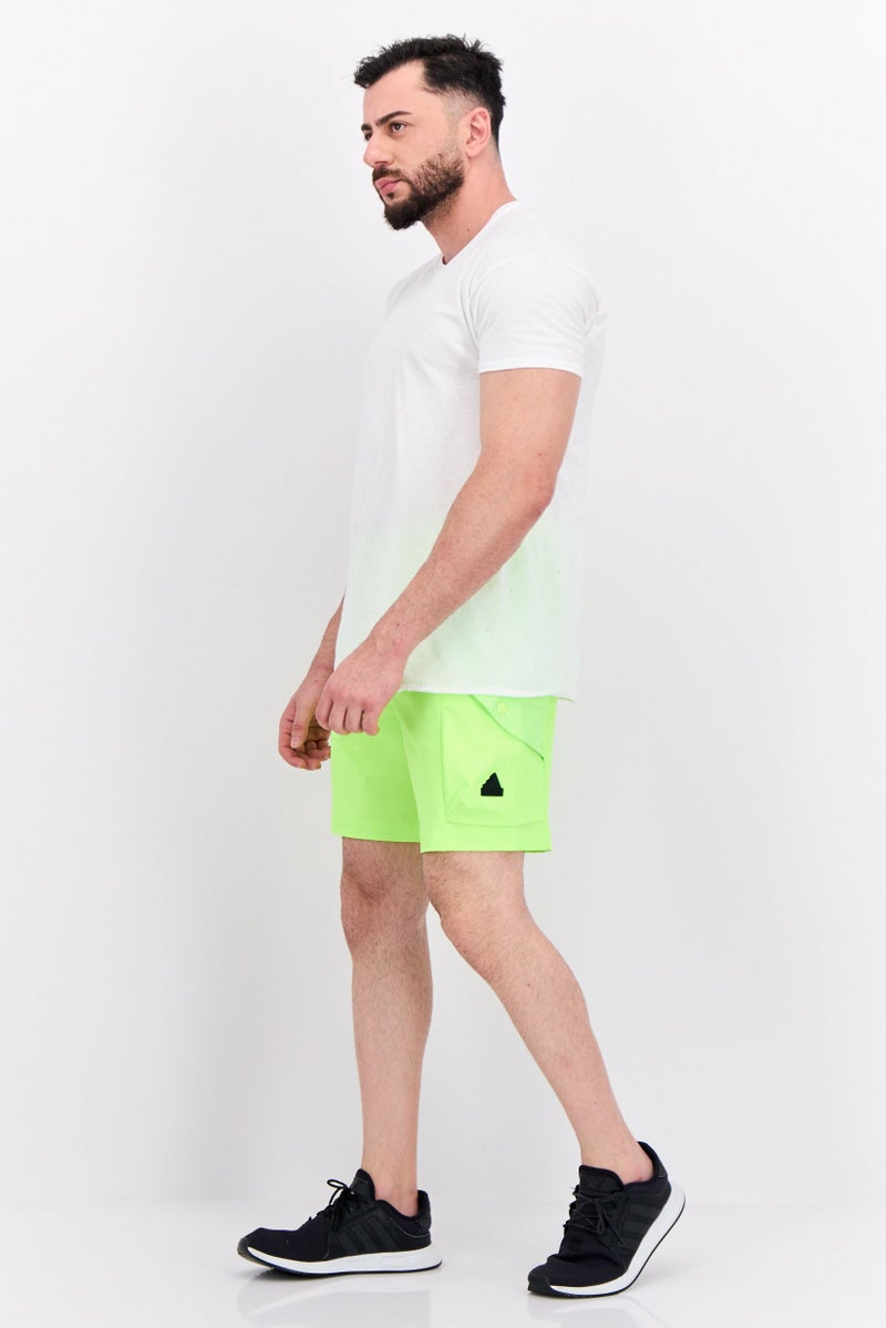 Adidas شورتات رياضية للرجال مناسبة في الهواء الطلق، لون أخضر ليموني - Image 4