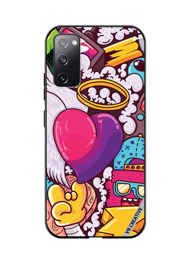 VR CREATIVE Protective Case Cover For Samsung Galaxy S20 FE 5G Graphitti Design Multicolour - Image 1