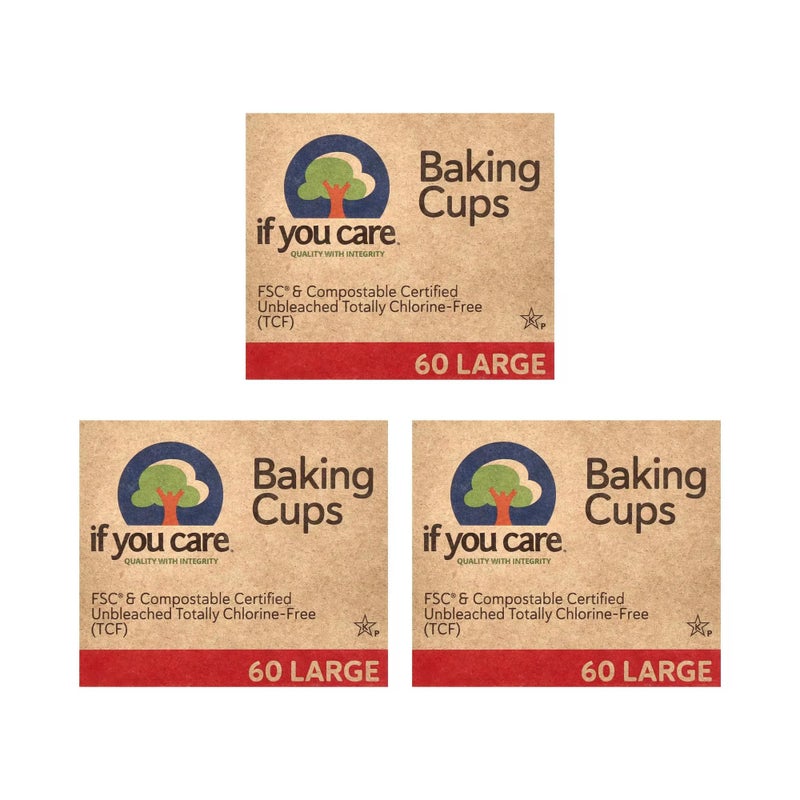 If You Care Unbleached Large Baking Cups, 60 ct, 3 pk - Image 1