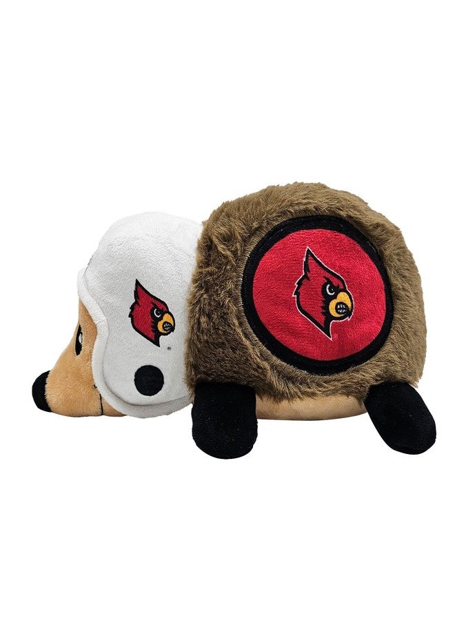 بتس فيرست لعبة قنفذ قطيفة من فريق لويفيل كاردينالز التابع للرابطة الوطنية لرياضة الجامعات (NCAA) للكلاب والقطط، لعبة ناعمة رائعة للحيوانات الأليفة للعب التفاعلي والممتع، لعبة مضغ للكلاب مع صفارة، لعبة حيوانات أليفة مرخصة - Image 1