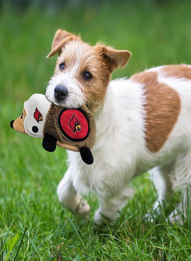 بتس فيرست لعبة قنفذ قطيفة من فريق لويفيل كاردينالز التابع للرابطة الوطنية لرياضة الجامعات (NCAA) للكلاب والقطط، لعبة ناعمة رائعة للحيوانات الأليفة للعب التفاعلي والممتع، لعبة مضغ للكلاب مع صفارة، لعبة حيوانات أليفة مرخصة - Image 4